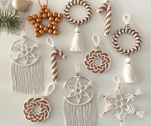 Bộ 10 món Macrame trang trí Noel