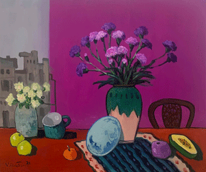 Tĩnh vật hoa tím