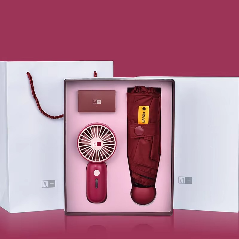 Bộ quà tặng doanh nghiệp Quạt Ô dù Quà tặng logo