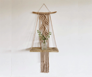 Kệ treo nền lá đan