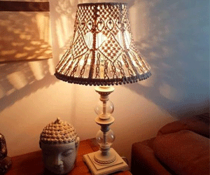 Chao đèn Macrame hình váy