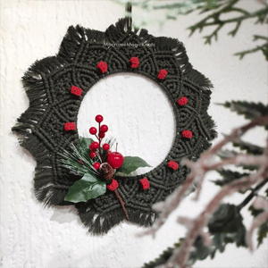 Vòng Macrame trang trí Giáng Sinh