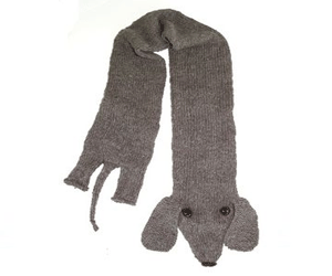 Khăn len chuột xám dễ thương