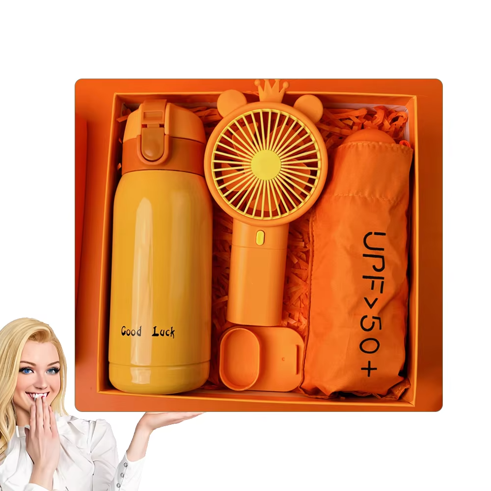 Bộ quà tặng doanh nghiệp màu cam rực rỡ nhiều option để lựa chọn