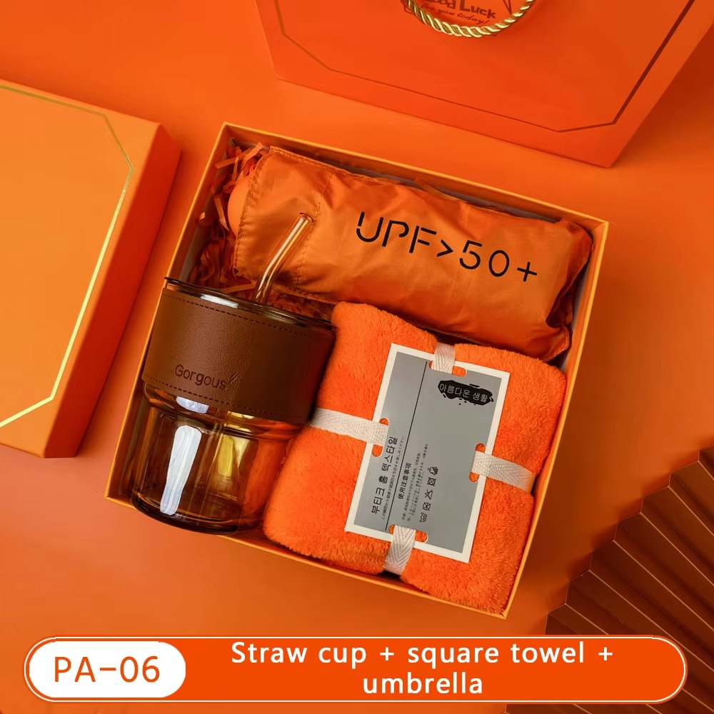 Bộ quà tặng doanh nghiệp màu cam rực rỡ nhiều option để lựa chọn