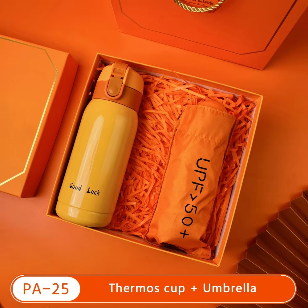 Bộ quà tặng doanh nghiệp màu cam rực rỡ nhiều option để lựa chọn