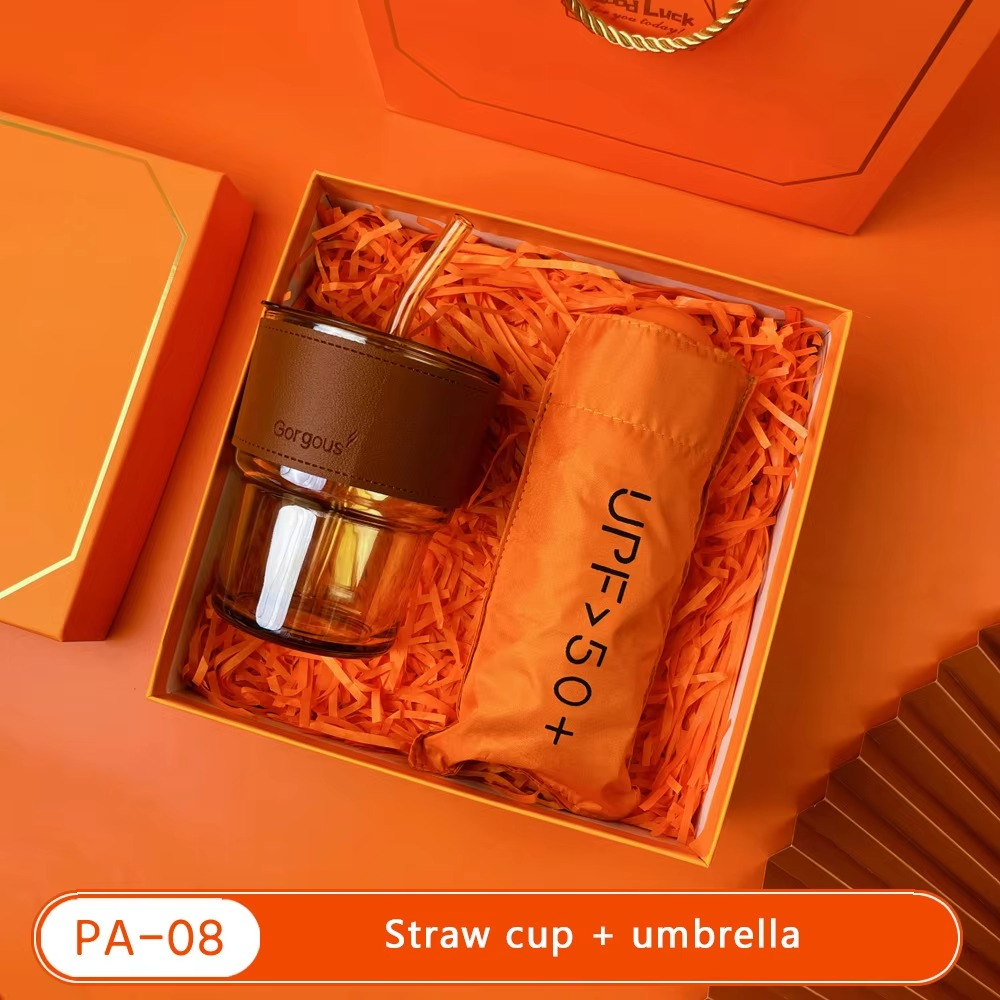 Bộ quà tặng doanh nghiệp màu cam rực rỡ nhiều option để lựa chọn