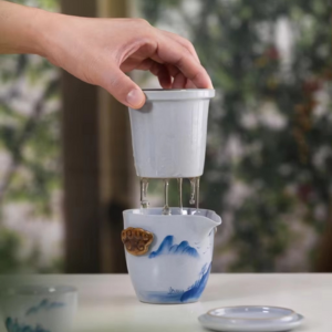 Bộ ấm trà gốm mini vẽ tay