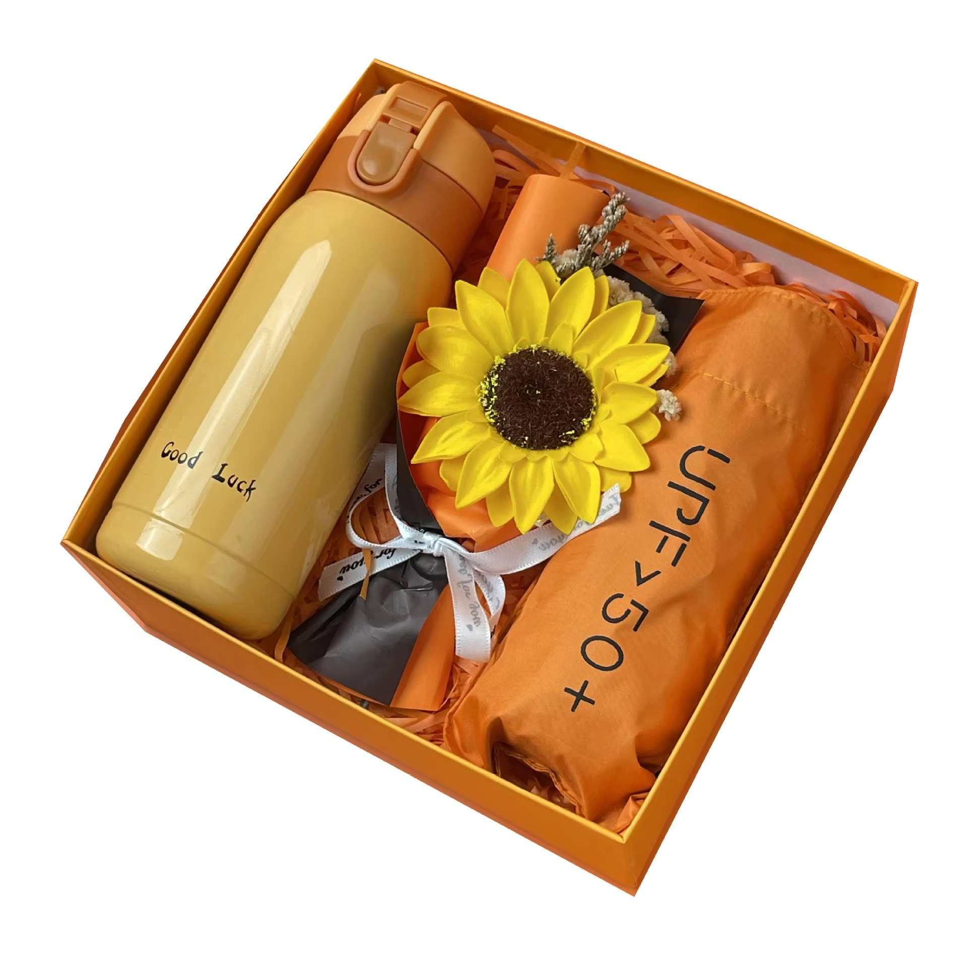 Bộ quà tặng doanh nghiệp màu cam rực rỡ nhiều option để lựa chọn