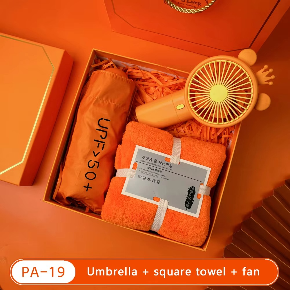 Bộ quà tặng doanh nghiệp màu cam rực rỡ nhiều option để lựa chọn